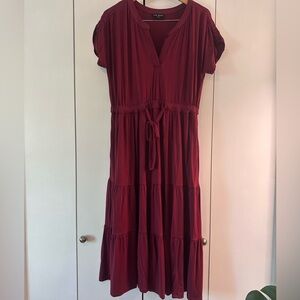 Lane Bryant burgundy dress.